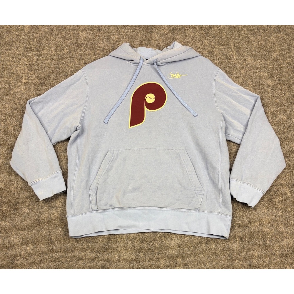 Nike Philadelphia Phillies Cooperstown Collection Hoodie Blue Mens Large